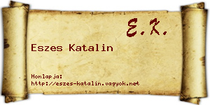 Eszes Katalin névjegykártya